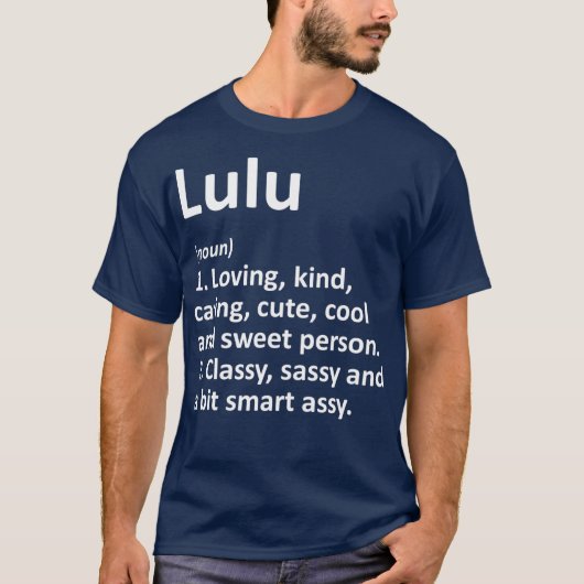 LULU定義名パーソナライズされた誕生日 Tシャツ (正面)