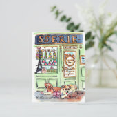 Lulu & Bellaパリのはがきに行く ポストカード (スタンド正面)