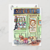 Lulu & Bellaパリのはがきに行く ポストカード (正面/裏面)