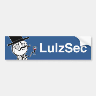 LulzsecのMonocleの人のバンパーステッカー(青い) バンパーステッカー