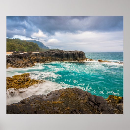 Lumaha'i Beach, Kauai, Hawaii  ポスター (正面)