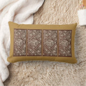 Lumbar Pillow with art inspired by New Guinea ランバークッション (ブランケット)
