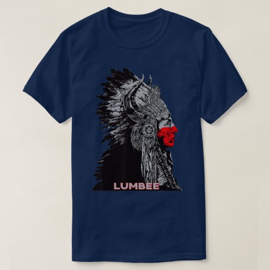 Lumbee American Indianの誇りを持ったヴィンテージ尊重 Tシャツ (デザイン正面)