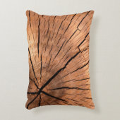Lumber log wood tree cross section アクセントクッション (正面(垂直))