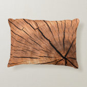 Lumber log wood tree cross section アクセントクッション (裏面)