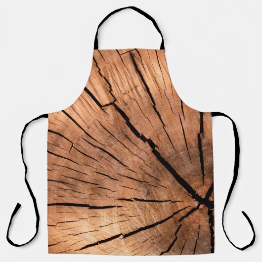 Lumber log wood tree cross section エプロン (正面)
