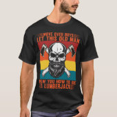 Lumberjackおもしろい Art Woodcutter Foresterの男性 Tシャツ (正面)