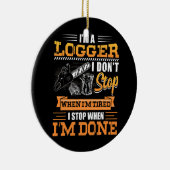 Lumberjackが疲れストップた場合はロガーを使わない セラミックオーナメント (右)