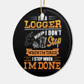 Lumberjackが疲れストップた場合はロガーを使わない セラミックオーナメント (左)