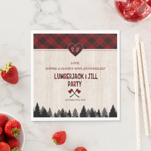 LumberJackと結婚Jillの森40周年 スタンダードランチョンナプキン (インサイチュ)