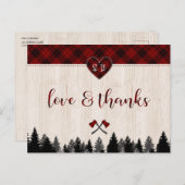 LumberJackとJillの結婚記念日ありがとう ポストカード (正面/裏面)