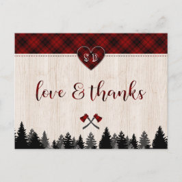 LumberJackとJillの結婚記念日ありがとう ポストカード