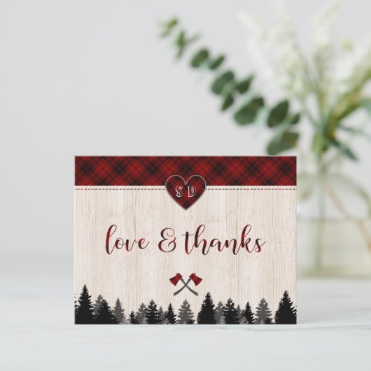 LumberJackとJillの結婚記念日ありがとう ポストカード (スタンド正面)