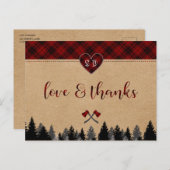 LumberJackとJillの結婚記念日ありがとう ポストカード (正面/裏面)