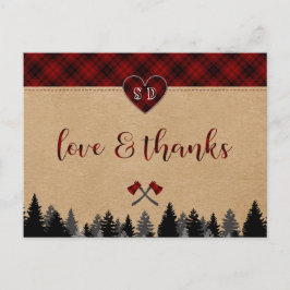 LumberJackとJillの結婚記念日ありがとう ポストカード