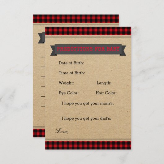 Lumberjackによるベビーアドバイス親カードの予測 アドバイスカード (正面/裏面)