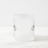 Lumberjackひげ付きスカルクロス軸マグ フロストグラスマグカップ (中央)