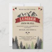LumberjackまたはJill Genderによるパーティーの表示 招待状 (正面)