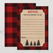 Lumberjackアドバイスfor the Mommy Baby Shower Cards プログラム (正面/裏面)