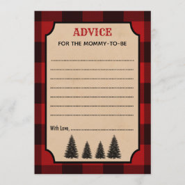 Lumberjackアドバイスfor the Mommy Baby Shower Cards プログラム