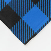 Lumberjackスタイル – ブルーファブリック+アイディア フリースブランケット (角)