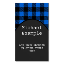 Lumberjackスタイル – ブルーファブリック+アイディア マグネット名刺