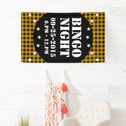 Lumberjackスタイル – 黄色の生地+あなたのアイディア 横断幕 (インサイチュ)