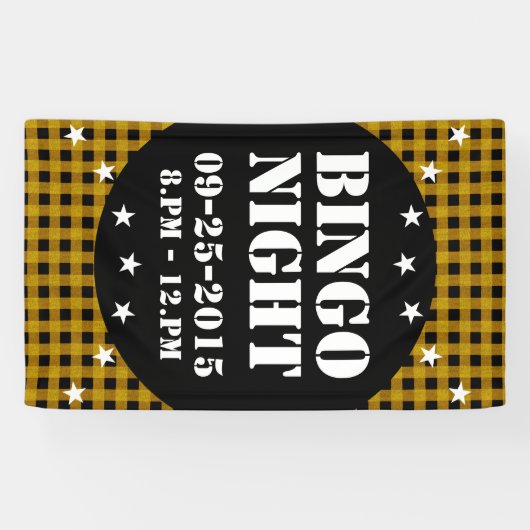 Lumberjackスタイル – 黄色の生地+あなたのアイディア 横断幕 (横)