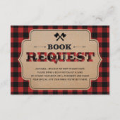 Lumberjackバッファロープレイド赤ちゃんシャワー予約リクエスト エンクロージャーカード (正面)