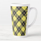 Lumberjackブラックイエロープレイドパターン カフェラテマグ (右)
