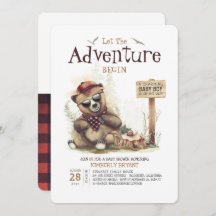 Lumberjackベビーシャワーウッドランドリトルクマかわいい子