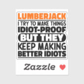 Lumberjackモノづくりに挑戦するおもしろい諺 シール (シート)