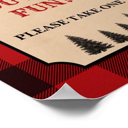 Lumberjack好意のサイン私たちは、あなたがおもしろいを持っていることを願う ポスター (角)