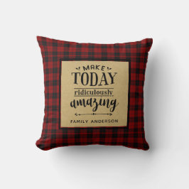 Lumberjack引用文Decor Make Today Amazing – 名前 クッション