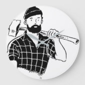 LumberJack時計 ラージ壁時計 (正面)