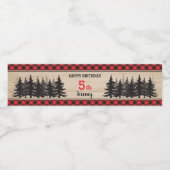 Lumberjack男の子の誕生日パーティウォーターボトルラベル ペットボトルラベル (シングルラベル)