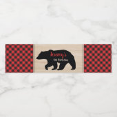 Lumberjack男の子の誕生日パーティウォーターボトルラベル ペットボトルラベル (シングルラベル)