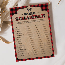 Lumberjack素朴バッファロープレイドゲームワードスクランブル