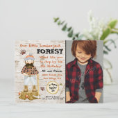 Lumberjack素朴フォト招待状 招待状 (スタンド正面)