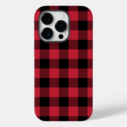 Lumberjack素朴レッドブラックバッファローチェックプレイド Case-Mate iPhoneケース (裏面)
