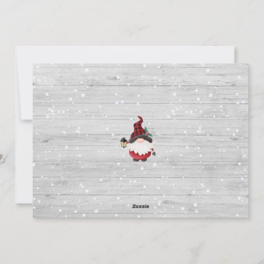 Lumberjack素朴格言カスタム写真クリスマス シーズンカード (裏面)