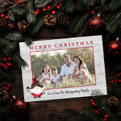 Lumberjack素朴格言カスタム写真クリスマス シーズンカード