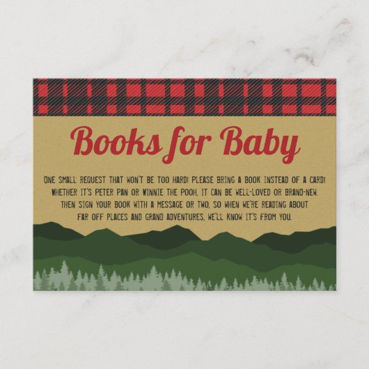 Lumberjack素朴 Woodland Books forベビー エンクロージャーカード (正面)