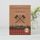 Lumberjack誕生日パーティーの招待 招待状 (スタンド正面)