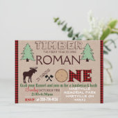 Lumberjack誕生日パーティー招待カード 招待状 (スタンド正面)