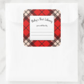 Lumberjack赤い格子模様の赤いシャワーブック スクエアシール (バッグ)