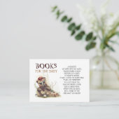 Lumberjack赤ちゃんシャワーかわいいクマの本ベビー 名刺 (スタンド正面)
