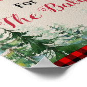 Lumberjack赤ちゃんシャワーのベビーサインを願う ポスター (角)