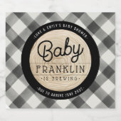 Lumberjack赤ちゃんシャワーバッファローチェック ビールラベル (シングルラベル)
