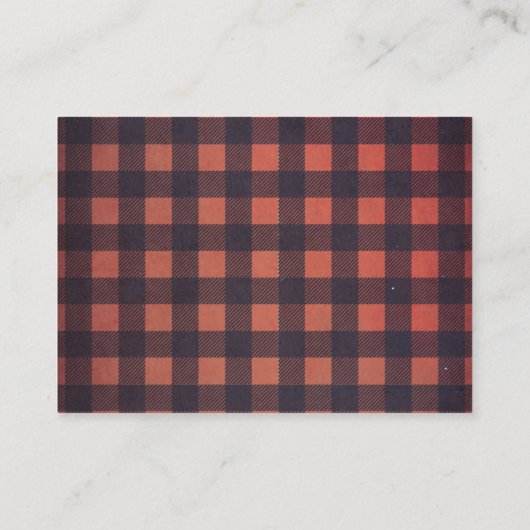 Lumberjack赤ちゃんシャワー小さなクマの本ベビー 名刺 (裏面)